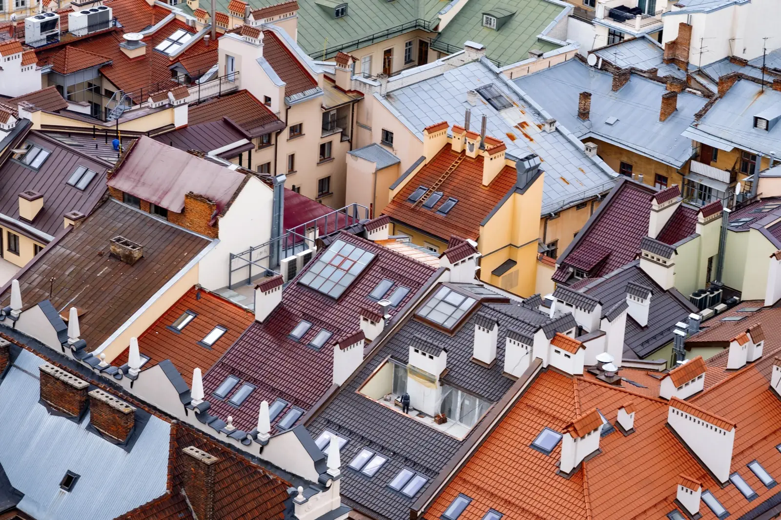 Roofs across a multi-family HOA community in Colorado, the kind of portfolio our maintenance programs cover